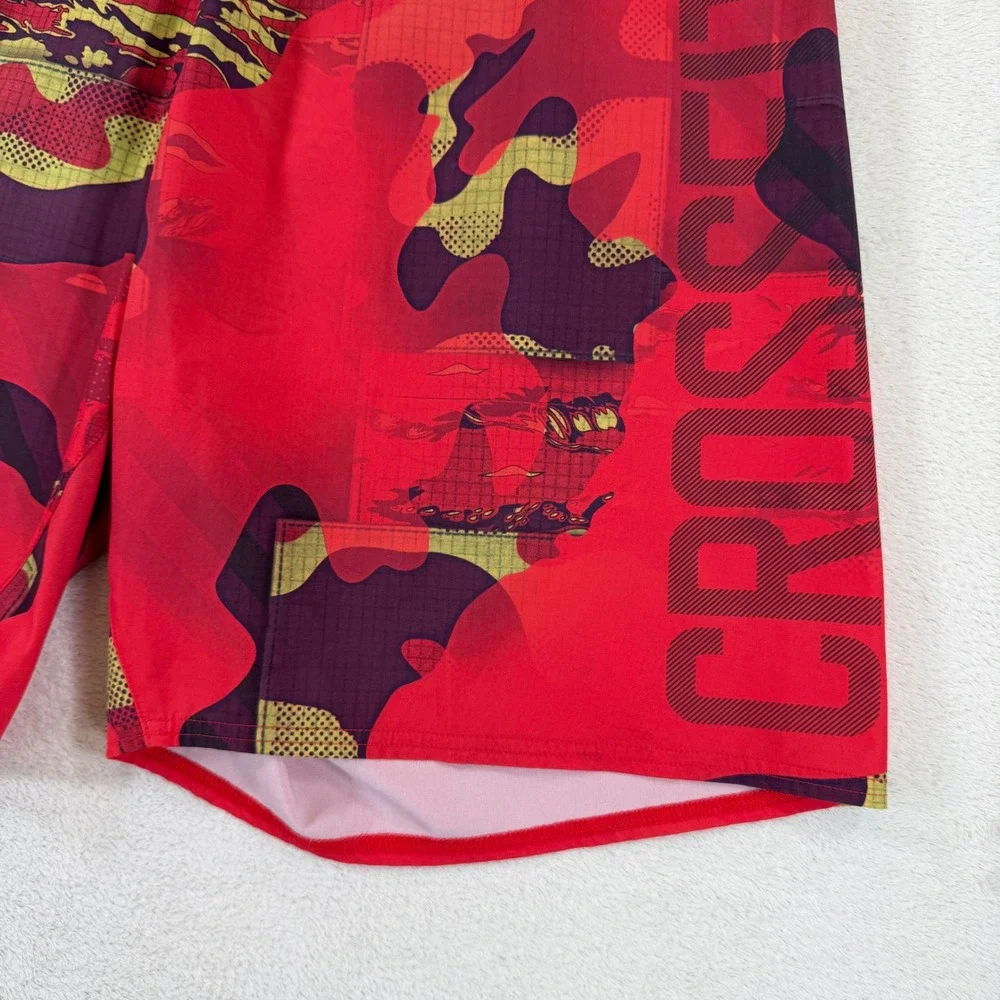 Reebok Super Nasty Speed CrossFit Training Gym Shorts Mens M Red Camo AJ1505